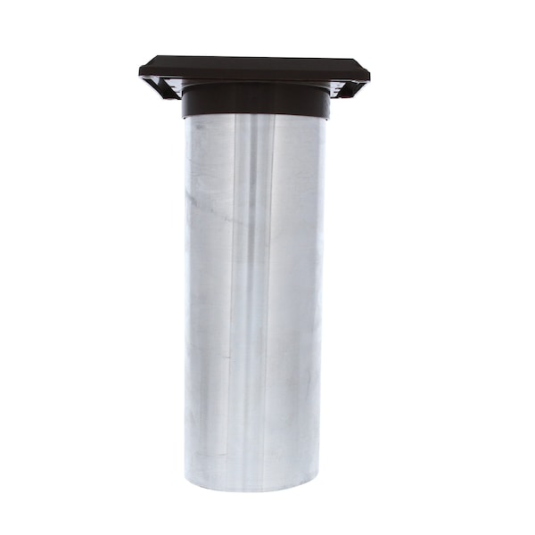 Capucha de ventilación de secadora de 4 pulgadas con lamas, color marrón