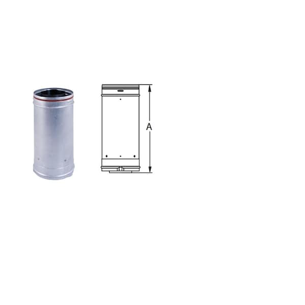 Tubo interior de acero inoxidable concéntrico para ventilación - 6 pulgadas de longitud