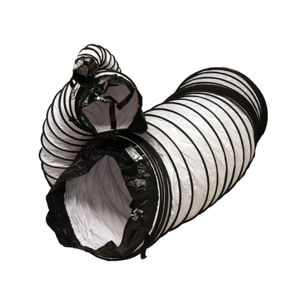 Ventilador de aire blanco - Manguera de ducto de ventilación - Manguera de 8" de diámetro x 25 pies de largo (totalmente extendida)