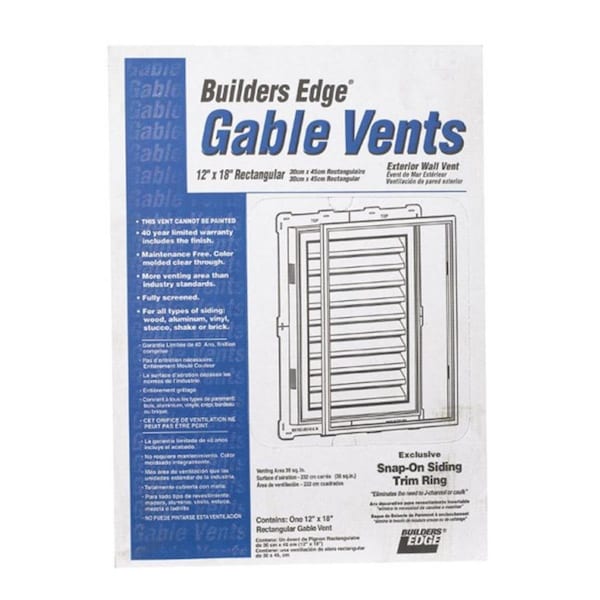 Extractor de humo blanco - 12 x 18 pulgadas.