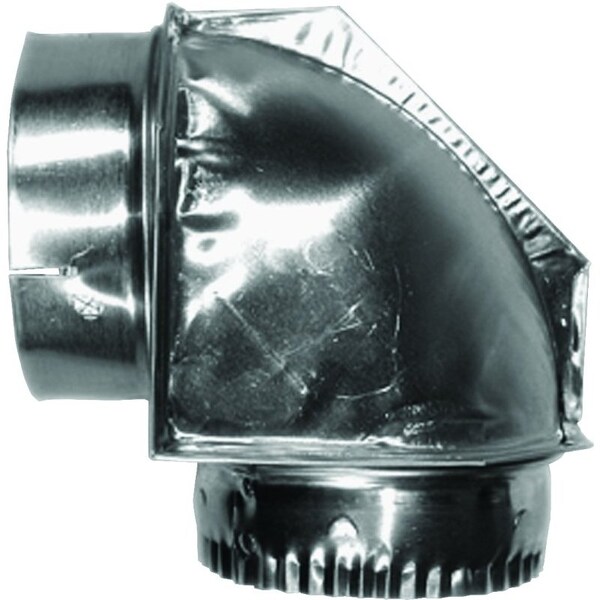 Codo Cerrado SAF-T-DUCT, Conexión de 4.2 pulgadas, Rosca Macho x Hembra, Aluminio