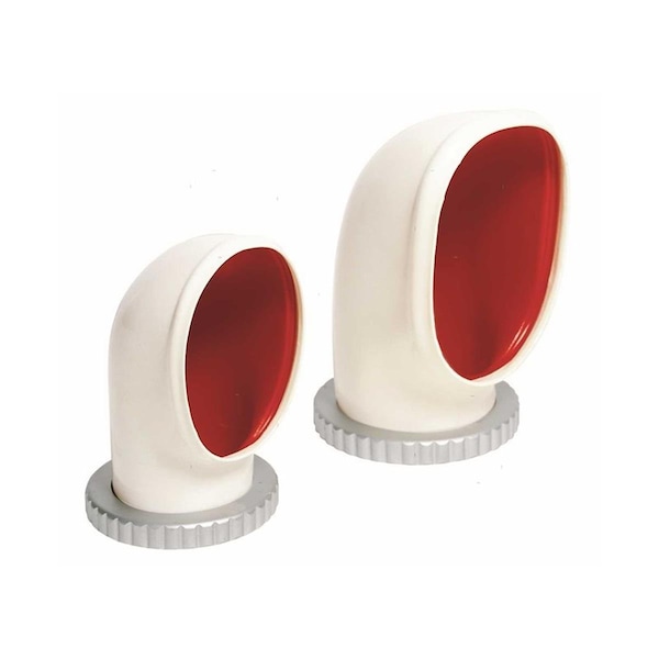 Ventilador Oval de Cuello de Silicona Chinook de 4 pulgadas - Interior Rojo