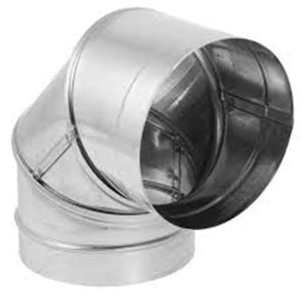 Codo de Acero Inoxidable de 90 grados de Pared Simple de Tubo para Estufa DuraBlack de 6 pulgadas de M&G DuraVent 115024