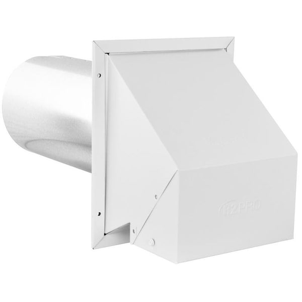 Campana de escape y admisión Serie R2, de 6 pulgadas de diámetro, campana de acero, campana blanca