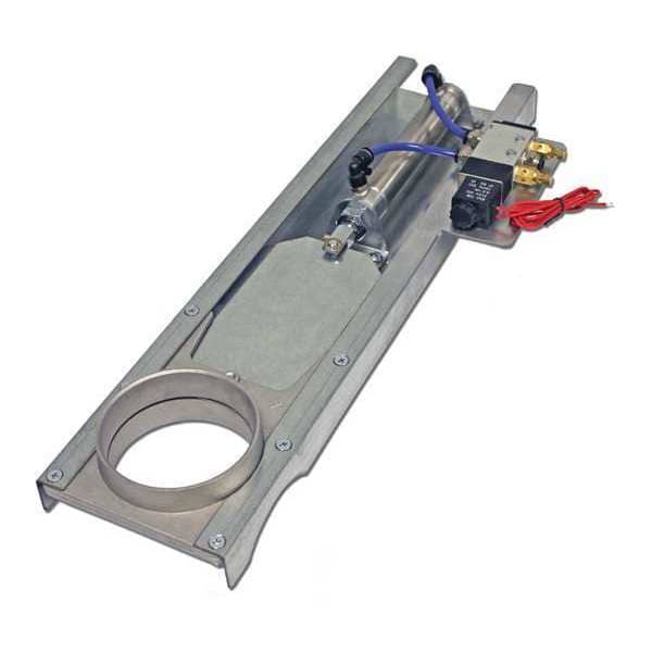 Válvula de Explosión Automática, Cuerpo de Aluminio Fundido, Puerta de Acero Galvanizado, 7 7/64 pulgadas de Ancho, 27 13/16 pulgadas de Largo