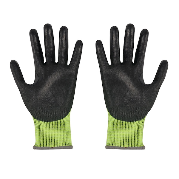 Guantes Milwaukee Tool de 12 paquetes de alta visibilidad, nivel de corte 4, recubiertos de poliuretano - XL - 48-73-8943B.