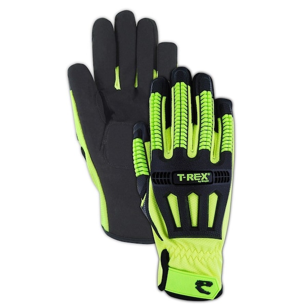 Guantes resistentes al corte Magid, amarillo de alta visibilidad, M - TRX742M