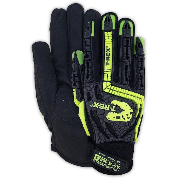 Guantes resistentes al corte Magid, amarillo de alta visibilidad, M - TRX742M