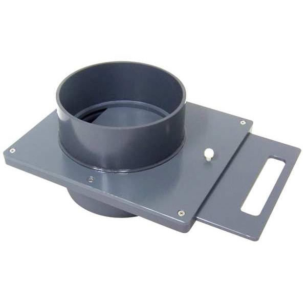Válvula de compuerta manual, Tipo I PVC, 6 3/8 pulgadas de largo