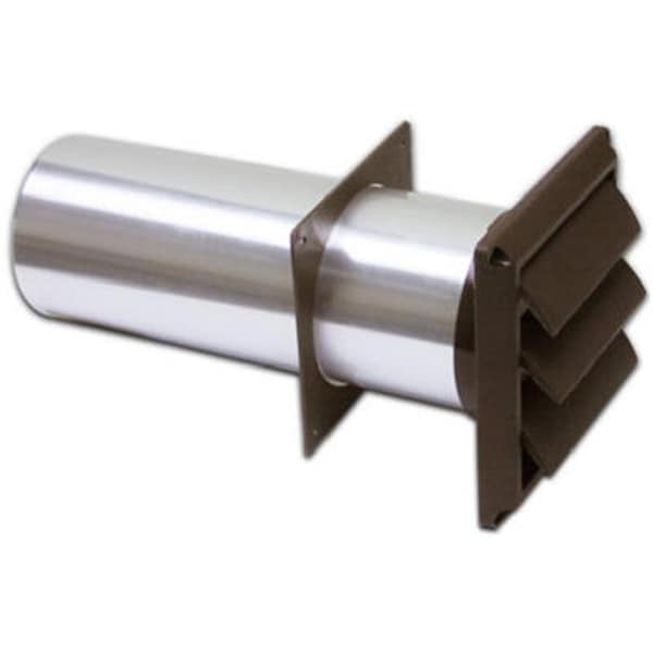 Rejilla de ventilación de plástico marrón con lamas de 4 pulgadas Lambro 267BS
