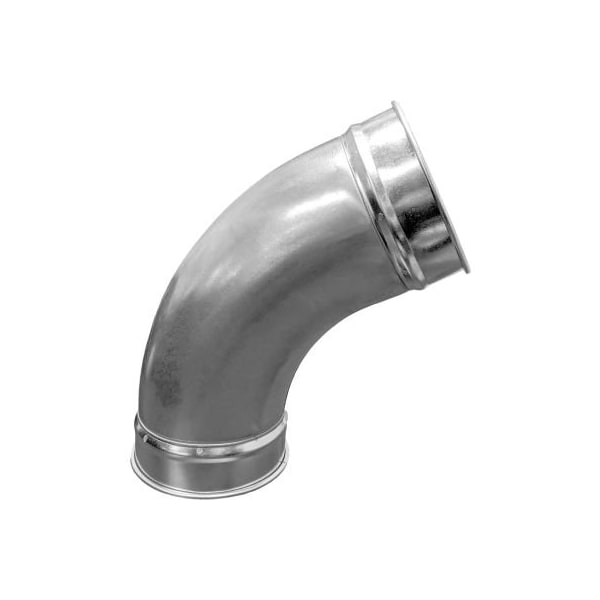 Codo de 60 ° Abrazadera Junto 1.0 CLR, Diámetro de 6", Galvanizado, Calibre 22