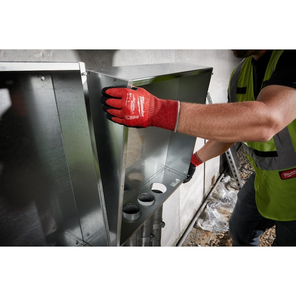 Guantes Milwaukee Tool con recubrimiento de nitrilo nivel de corte 4 - Talla Mediana, Nivel de corte A4, 13 g, Rojos, M (8) - 48-22-8946.