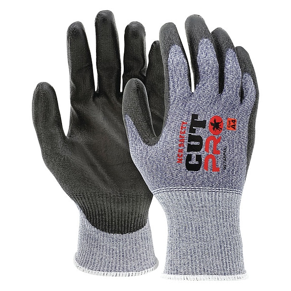 Guantes recubiertos Mcr Safety, Nivel de corte A4, 15 ga, blanco/negro, L - 92745PUL