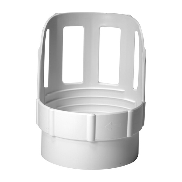 Conector de Ducto de Aluminio Blanco de 5.63 pulg. L x 4 pulg. D con Protector Deflect-O