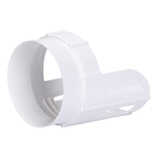 Conector de Ducto de Aluminio Blanco de 5.63 pulg. L x 4 pulg. D con Protector Deflect-O