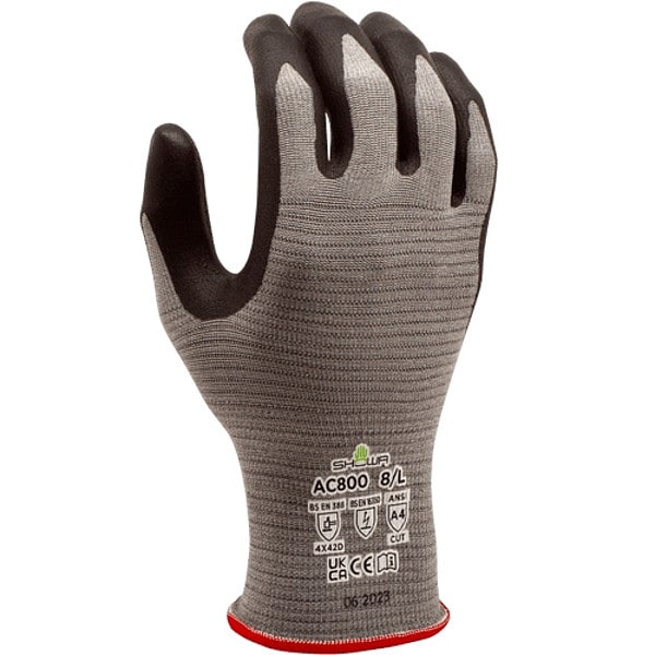 Guantes tejidos Showa, Nivel de corte A4, 18 ga, XL - AC800XL-09.