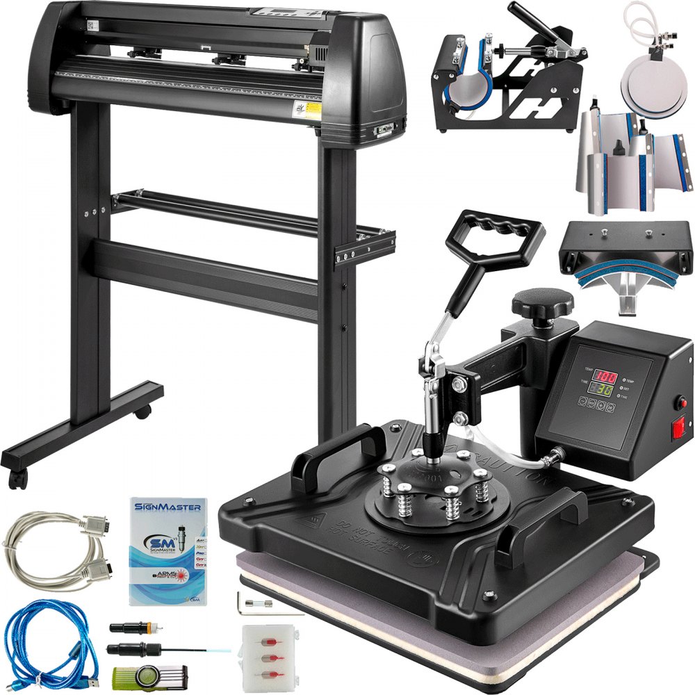 8 In 1 Heat Press 12"x15" Transfer Machine 28" Vinyl Cutter/plotter Cutting Diy - FM1181THJKZJ-720SV1