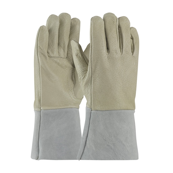 Guantes para soldadura Pip MIG/TIG, palma de piel de cerdo, L, paquete de 12 - 75-320/L