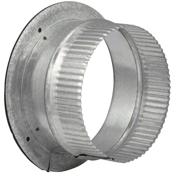 Salida de Ducto, 314 pulgadas de largo, 712 pulgadas de ancho, 6 pulgadas de diámetro, calibre 30, Acero Galvanizado
