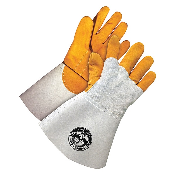 Guante de soldadura Bdg TIG de piel de venado con parche en la parte posterior de la mano izquierda, talla L - 64-9-1145-11.