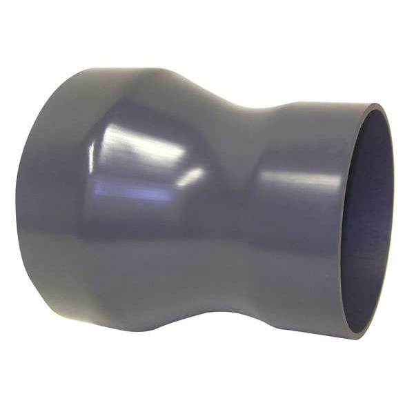 Acoplador reductor, 16 pulgadas x 14 pulgadas de diámetro de conducto, de PVC tipo I, 8-1/2" de largo