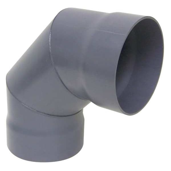 Codo de 90 grados, diámetro de conducto de 14 pulgadas, PVC tipo I, 17 pulgadas de largo.