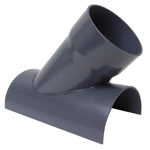 Rama en Y de PVC con corte, 45 grados, para conductos de 10 pulgadas x 8 pulgadas de diámetro, 17-1/4" de largo