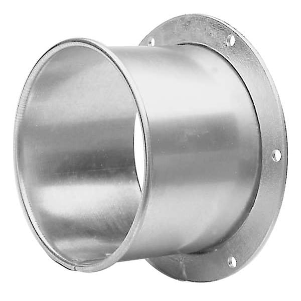 Adaptador de Brida de Ángulo Redondo, Diámetro de Conducto de 8 pulgadas, Acero Galvanizado, Calibre 22, 3-1/2" de L