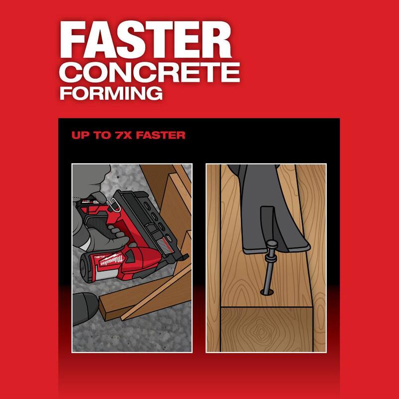 Milwaukee M18 FUEL Clavadora inalámbrica dúplex de 18 voltios con tecnología de iones de litio sin escobillas (herramienta solamente) con taladro/destornillador de martillo M18 FUEL - 2844-20-2904-20.