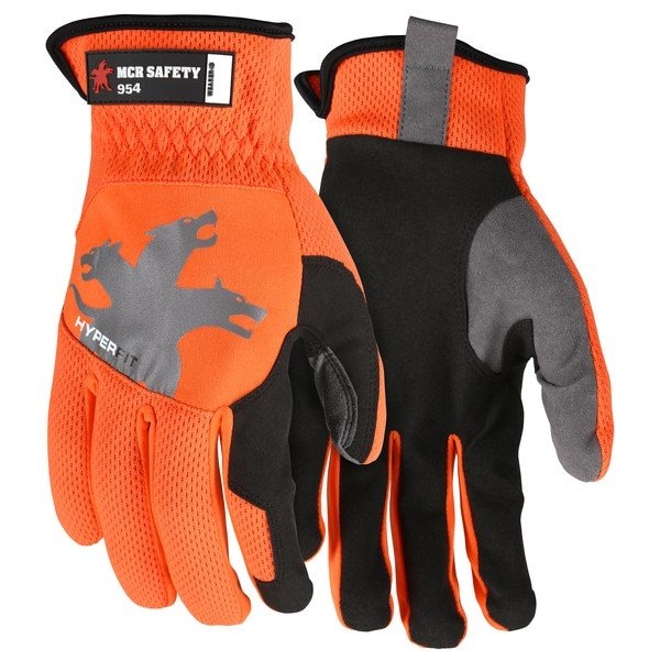 Guantes de mecánico Mcr Safety, Talla Extra Grande, Sintéticos, Negro - 954XL