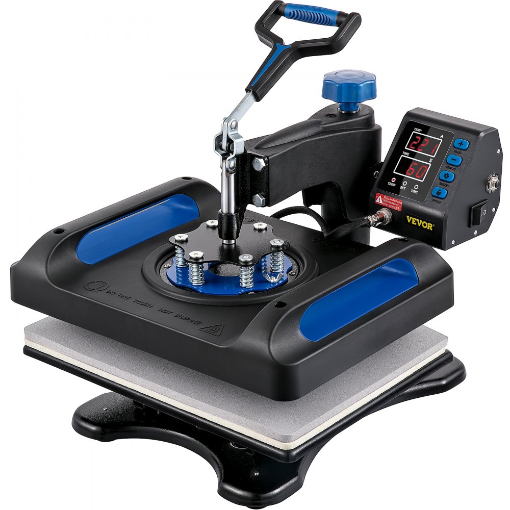 VEVOR Heat Press Machine, 12 x 15 Inches, Fast Heating, 360 Swing Away Digital Sublimation T-Shirt Vinyl Transfer Printer with Anti-Scald Surface, Canvas Bag, Pillow, Banner, ETL Listed, Blue - YTSYD1215110VXIR3V1