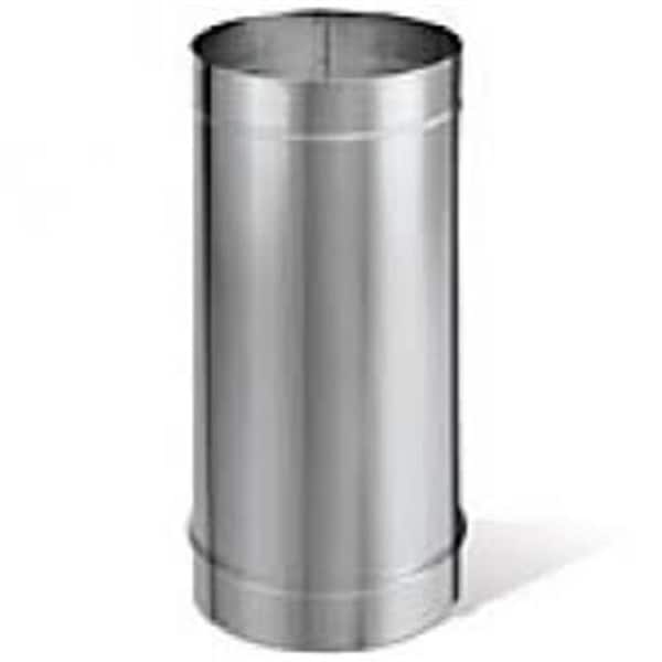 Tubo de Estufa M&G DuraVent 115020 DuraBlack de 6 pulgadas, 48 pulgadas de pared única de acero inoxidable.