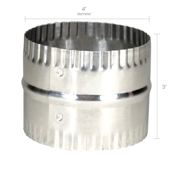 Conector de Aluminio Plateado para Conducto de 3 pulgadas L x 4 pulgadas D de Deflect-O