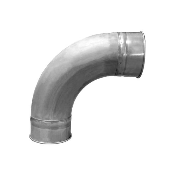 Codo Tubular de 90 Grados Abrazadera Junta US 2.5 CLR, 4" Diámetro, Acero Inoxidable, Calibre 16