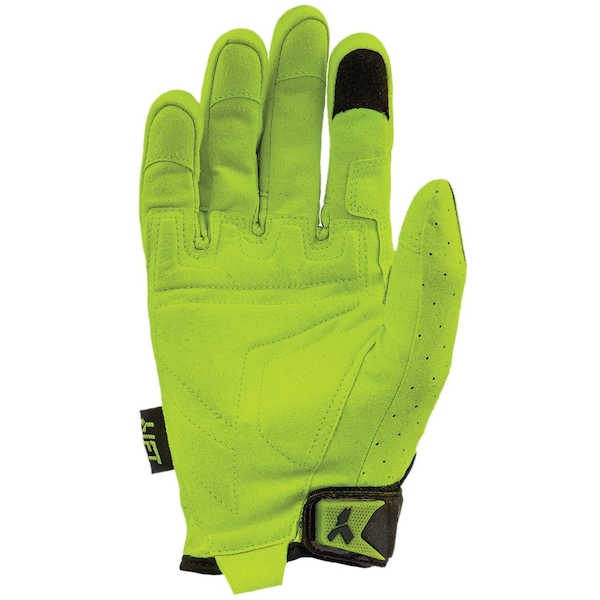 Guante de seguridad GRUNT Lift HiViz de cuero sintético con protectores de TPR - GGT-17HVHVS