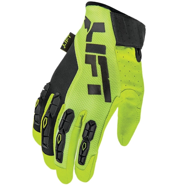 Guante de seguridad GRUNT Lift HiViz de cuero sintético con protectores de TPR - GGT-17HVHVS