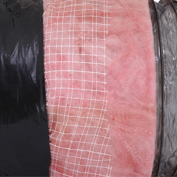Ducto Flexible Aislado para Casa Móvil, 14 pulg. x 25 ft, R4.2 con Cubierta Negra