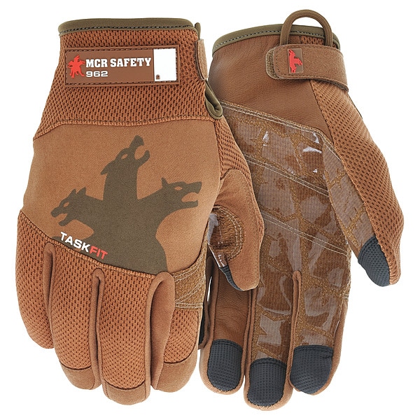 Guante Mecánico Mcr Safety, Talla L, Dedo Completo, Par - 962L
