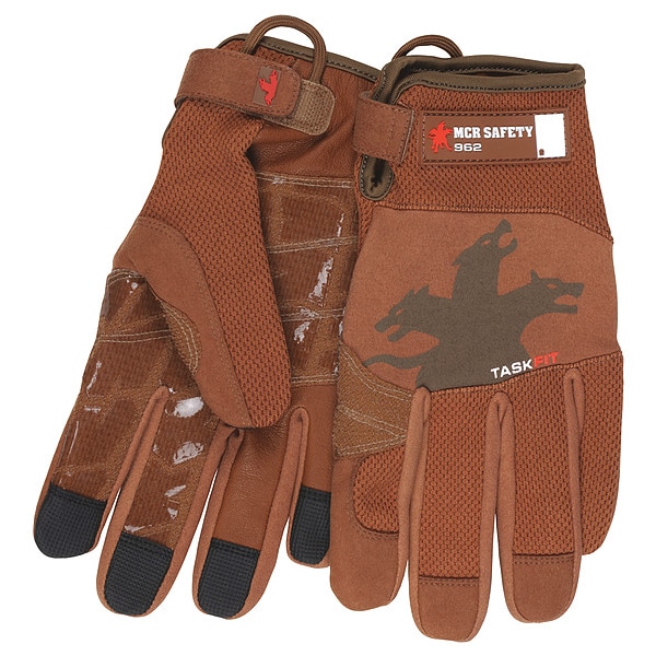 Guante Mecánico Mcr Safety, Talla L, Dedo Completo, Par - 962L