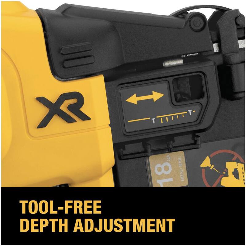 Kit de clavadora inalámbrica DEWALT 20V MAX XR de iones de litio de calibre 18 - DCN680D1
