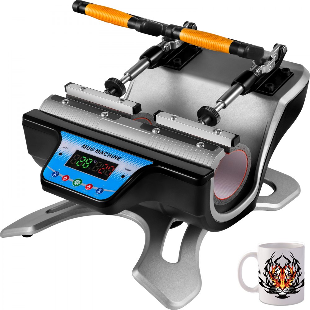 VEVOR Mug Heat Press, 2pcs 15oz Mug Press Sublimation Machine Dual Station Design, 280W LCD Cup Press Machine for 11oz-15oz, DIY Presser Transferring Pictures on Coffee Mugs Ceramic Cups Bottles - KBJEHYM0000000001V1