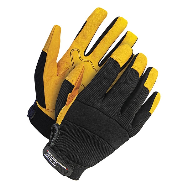 Guantes de Mecánico Bdg, L (9), Negro/Amarillo - 20-1-1214-L-K