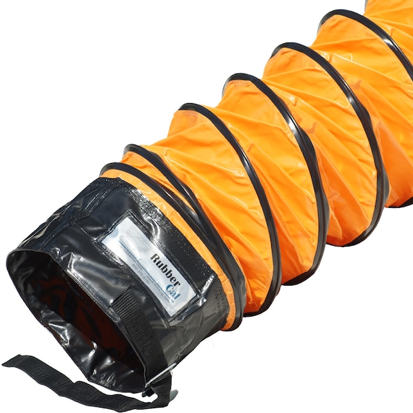 "Ventilador de aire Naranja Manguera de conducto de ventilación - Manguera de 18" de diámetro x 25' de largo (totalmente extendida)"