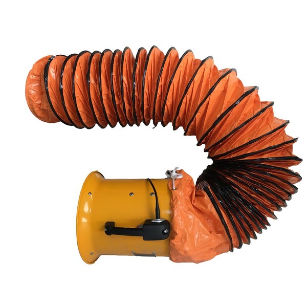 Manguera Flexible de Ducto de 12 pulgadas x 15.5 pies en color naranja