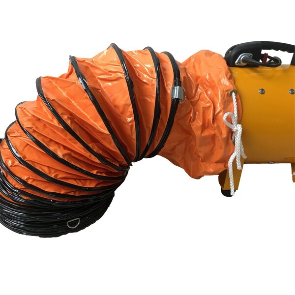 Manguera Flexible de Ducto de 12 pulgadas x 15.5 pies en color naranja
