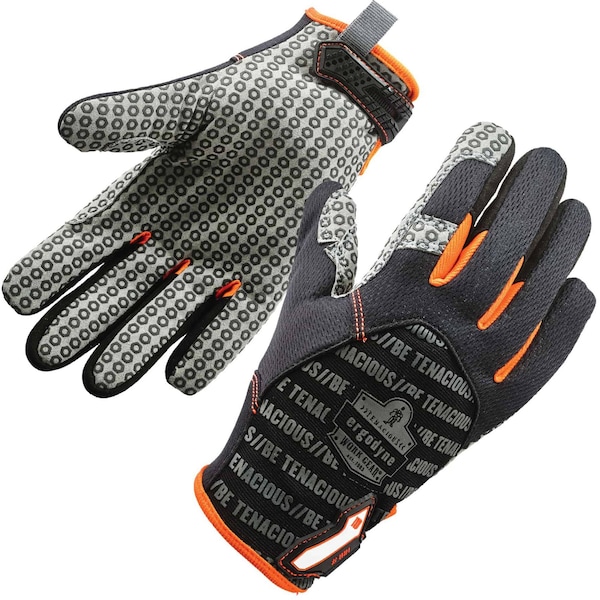 Guantes de mecánico Proflex By Ergodyne, 2XL, Negro, Malla de Poliéster Transpirable - 821