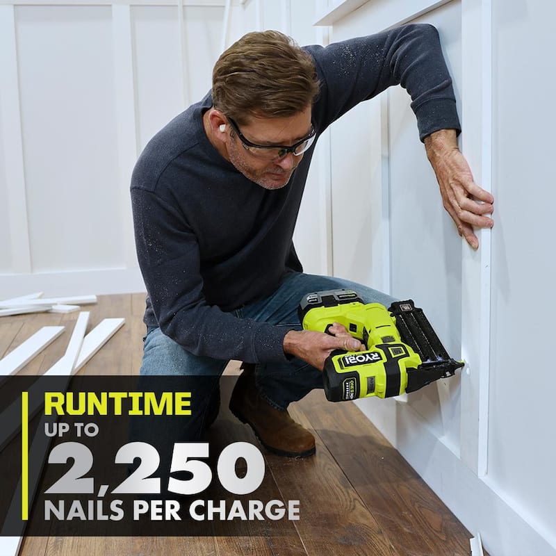 Clavadora inalámbrica RYOBI ONE+ HP 18V 18-Gauge Brushless AirStrike Brad Nailer (Herramienta solamente) - P322.