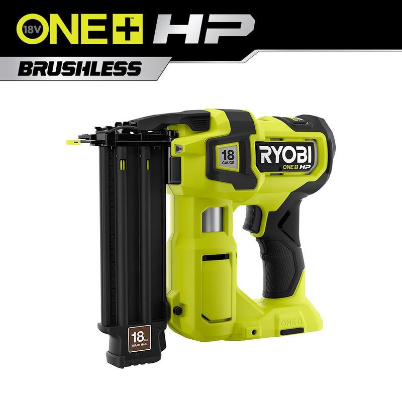 Clavadora inalámbrica RYOBI ONE+ HP 18V 18-Gauge Brushless AirStrike Brad Nailer (Herramienta solamente) - P322.