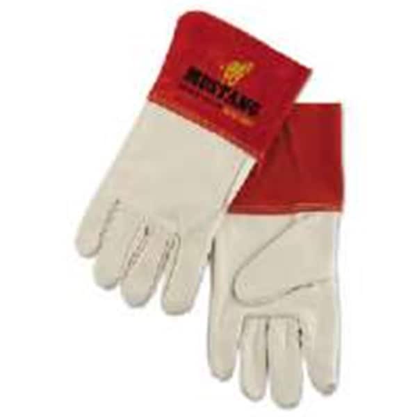 Guantes de soldador Mustang Mig - Tig en piel color canela, extra grandes, paquete de 12 pares - EA3813850