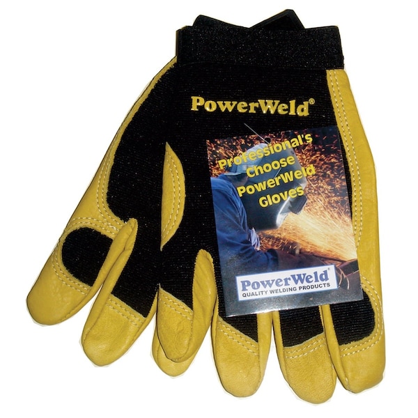 Guantes de mecánico Powerweld con palma de cuero de res, tamaño extra grande - PW2680XL